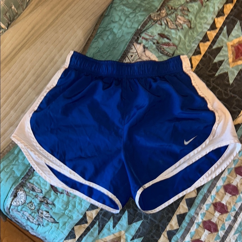 Blue and White Women's Shorts